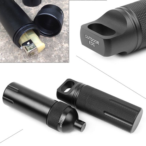 Portable Survival EDC Waterproof Capsule Seal Bottle Case Container Holder Tool