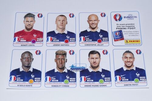 Panini em euro 2016 France 7 Update sticker Team francia coman megarar