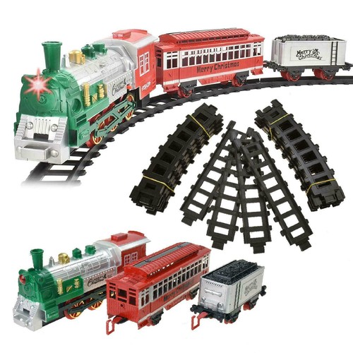 Classic Christmas Train Set Traditional Under Tree Christmas Decoration