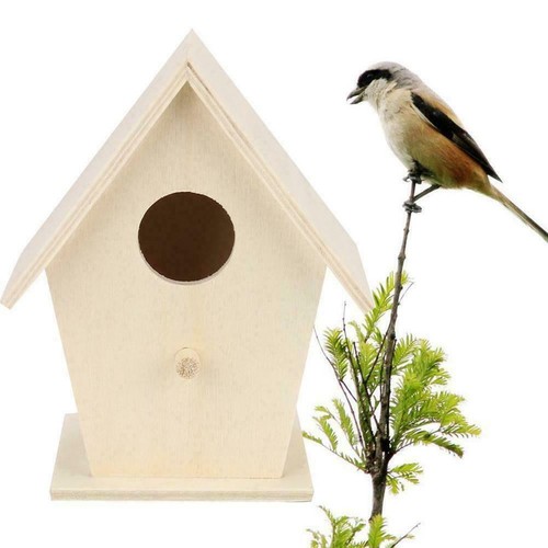 Wooden Bird House Nesting Box For Small Birds Garden Decor Z9Q5