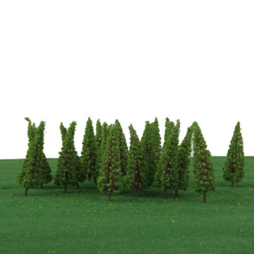 50pcs Green Model Trees 1:100 6.5cm Layout for Train Railway Scenery Toy 