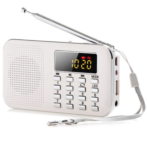 Digital FM AM Radio World Band Supper Bass Mini-Lautsprecher AUX USB TF LED