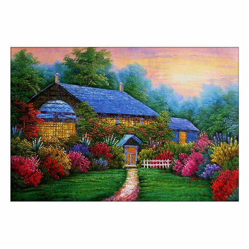 2020 5D DIY Full Drill Round Diamond Painting Scenery Cross Stitch Mosaic Craft