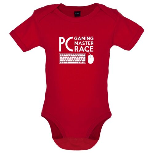 Computer Babygrow Bodysuit Gamer PC Gaming Race Master Race 