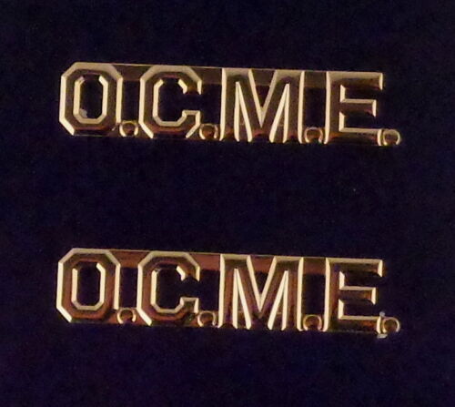 Details about  / OCME Office of Chief Medical Examiner 3//8/" polished Gold lapel//collar pins