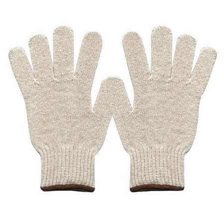 CONDOR 4NMU9 Knit Glove,Poly//Cotton,L,PK144