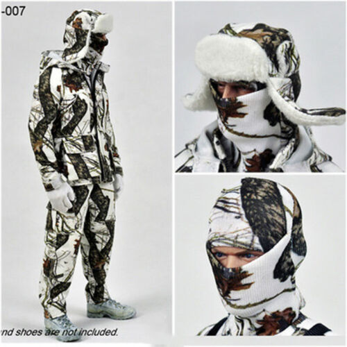 Details about   1/6th Male Soldier MC M-007 Snow Camouflage Outdoor Clothing Set Model for 12" 