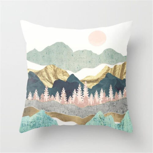 Nature Mountain Print Office Sofa Cushion Cover Home Decor Pillow Case 45x45cm 