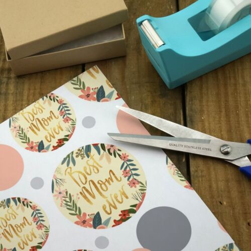 Details about  / Best Mom Ever Pretty Flowers Mother/'s Day Premium Gift Wrap Wrapping Paper Roll