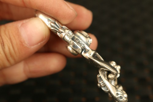 S925 Solid Silver Hand Carved star statue key ring exquisite gift key chain
