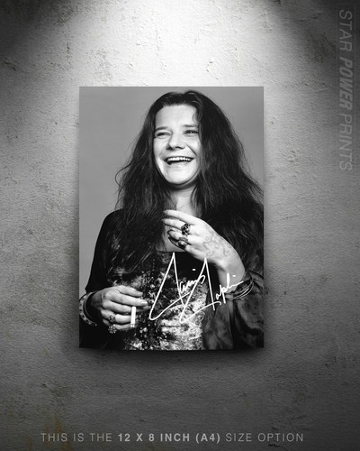 Janis Joplin photo print poster pre signed Pearl Ball and chain