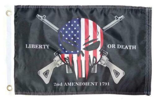 Motorcycle Flag Details about  / 2nd Amendment Punisher Skull 12x18 Boat Premium Quality NEW