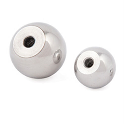 Aluminium Ball knob 32mm M8 Thread Polished finish Handles controls levers