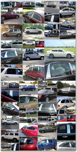 Chrome Pillar Posts fit Kia Optima 01-05 6pc Set Door Trim Mirrored Cover Kit