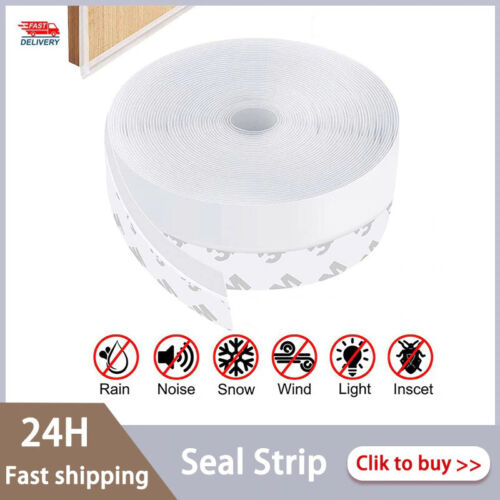 5m Door Sealing Strip Tape  Bottom Self Adhesive Weather Stripping Soundproof 