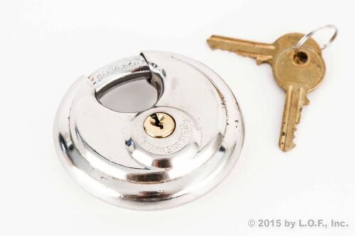 5 Disc Padlocks Stainless Steel Armor Trailer or Self Storage Locks Same Keys 