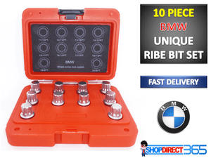 10PC BMW Tuerca De Bloqueo Maestro Socket Bit Set Neilsen CT3987 la eliminación Ribe