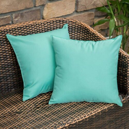 MIULEE Pack of 2 Decorative Outdoor Waterproof Pillow Covers Square Garden Cushi 