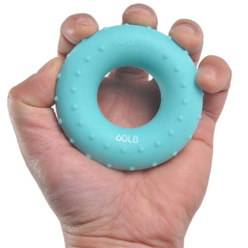 Silicone Wrist Hand Gripper Ring Strength Excerciser Fitness Trainer 60LB 