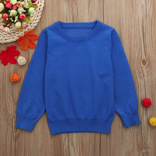 Enfants Bébé Garçon Fille Manches Longues Tricot Pull Tops Chemisier Pull 0-6Y
