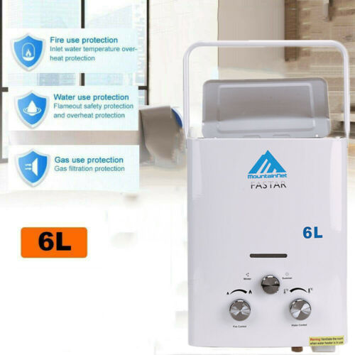 6L LPG Propan Gas Warmwasserbereiter Warmwasserheizung Durchlauferhitzer 2800Pa
