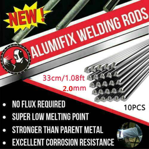 10Pcs Solution Welding Flux-Cored Rods Aluminum Wire Brazing nice 33cm 2.0mm 