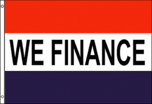 WE FINANCE Car Showroom Garage Sign Advertising POS 5/'x3/' Flag