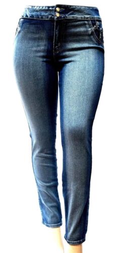 NEW  WOMEN/'S PLUS SIZE Stretch premium BLUE Skinny denim jeans PANTS 39469MS