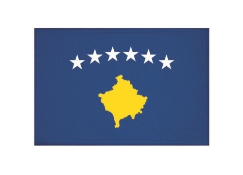 Aufnäher Kosovo Fahne Flagge Aufbügler Patch 9 x 6 cm 