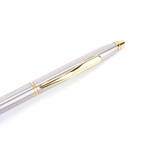 1pc Metal Ballpoint Pen Stationery Stainless Steel Rod Rotating Pen Ballpen BP