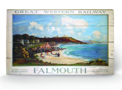Falmouth Great Western Railway de Madera Pared Arte Licencia Oficial