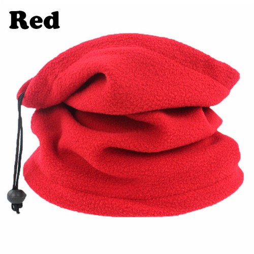 Black Neckwarmer Thermal Polar Fleece Snood mask tube Ski balaclava Men Ladies