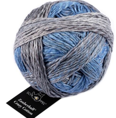 Zauberball Crazy Cotton Schoppel Fb 2390/_ Meer und mehr