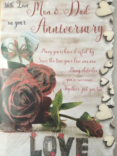 Anniversay Card For Mum /& Dad
