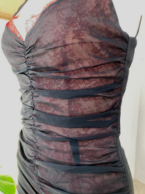 Agent Provocateur Soiree wiggle dress M L chiffon satin lace vintage
