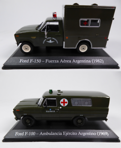 Set of 2 Military Ambulances 1//43 Ford F-100 F-150 Diecast Model Car SA13+SA15