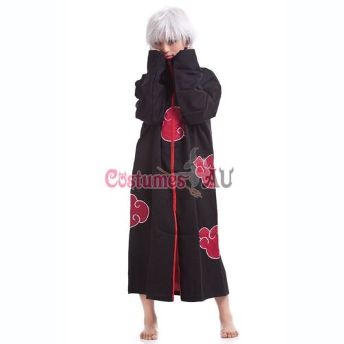 Naruto Akatsuki Costume Cloak Robe Anime Cosplay Uchiha Sasuke Itachi Outfits