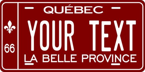 Quebec 1966 License Plate Personalized Custom Auto Bike Motorcycle Moped Tag