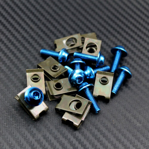 Motorcycle Universal Fairing Body Work Bolt Screws Nut M5 10pcs Fit For Harley 