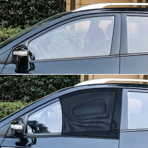 Car Front Side Window Visor Sun Shade 1 Pair Mesh Curtain Shield Protector
