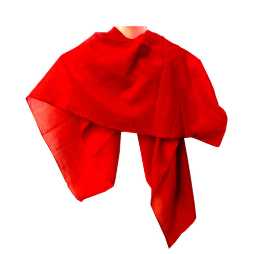 Halstuch 100 x 100 cm rot einfarbig Baumwolle Uni Tuch Kopftuch PORTOFREI 