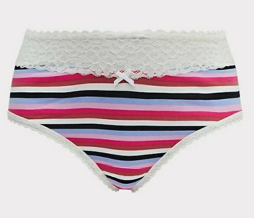 Details about / Torrid MULTI STRIPE /& WHITE WIDE LACE COTTON CHEEKY PANTY Plus Sizes 0,2,3,4 NWT