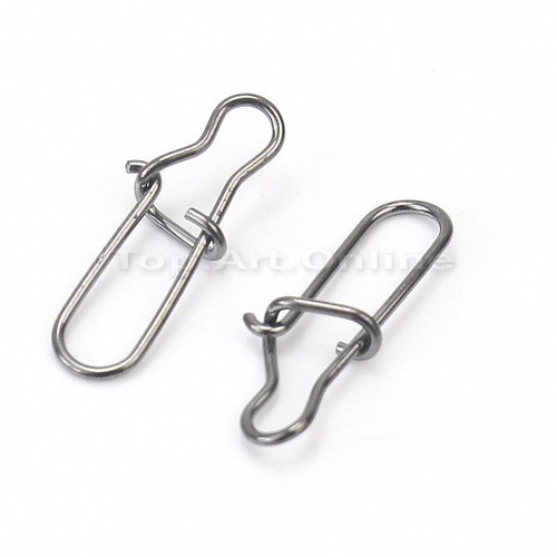 100Pcs Sea Fish Fishing Lure Line Connector Cross Lock Snap Clip Tackle Tool