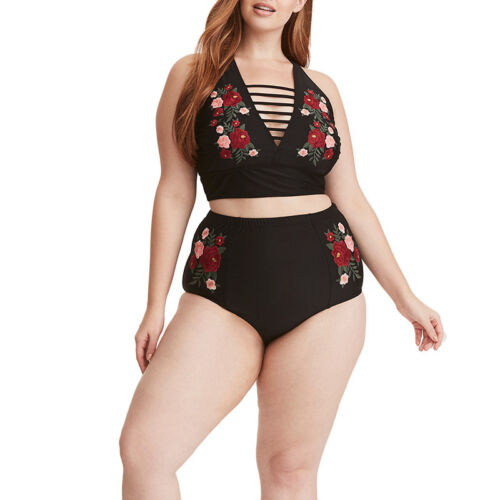 Women/'s Plus Size Bikini Set High Waist Swimwear Tankini Beach Swimsuit Bathing