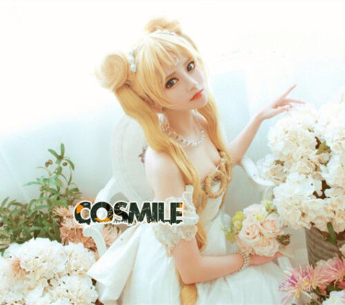 Sailor Moon Tsukino Usagi Princess Serenity Cosplay Yellow Hair Wig Anime 100cm