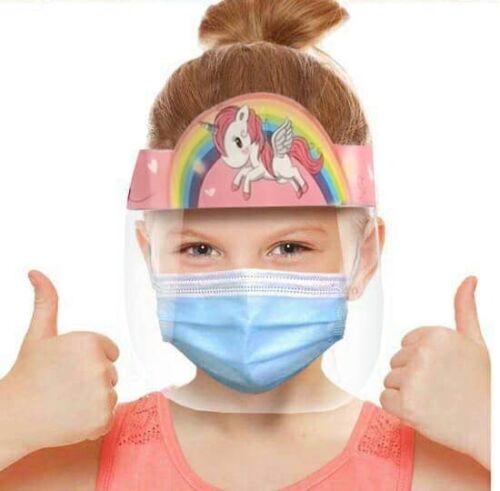 Kids Safety Full Face  Shield Protective Clear Film Dustproof Anti-Fog