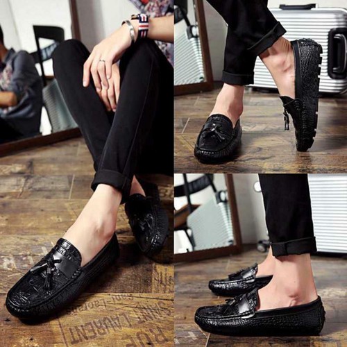 Men/'s Leather Tassel Moccasins Slip On flat Loafers Casual driving Shoes new