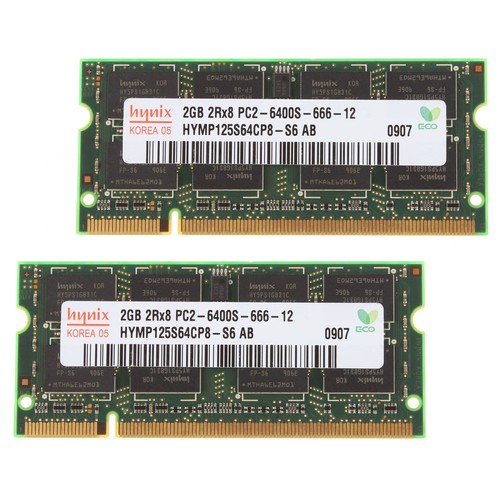 Hynix 4GB 2X2GB DDR2 PC2-6400 800Mhz Memory for Apple Macbook Pro iMac Mac Mini