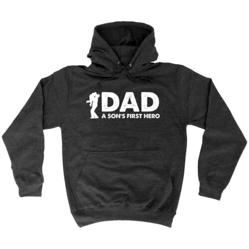 Dad A Son's First Hero HOODIE hoody birthday dad father husband gift 