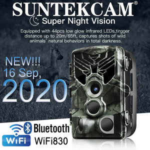 SUNTEKCAM WiFi Bluetooth Trail Camera 20MP 1080P No Glow IR Night Vision Outdoor